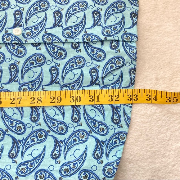 Alan Flusser Classic Paisley Print Button Down Shirt - L - Picture 5 of 8
